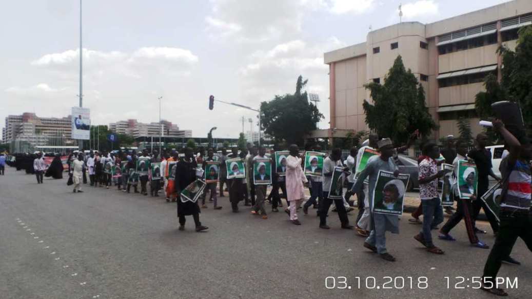 free zakzaky protest in abuja on 3rd oct 2018
